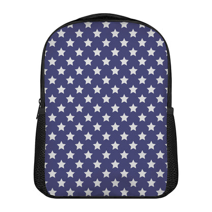 Blue And White USA Star Pattern Print Casual Backpack