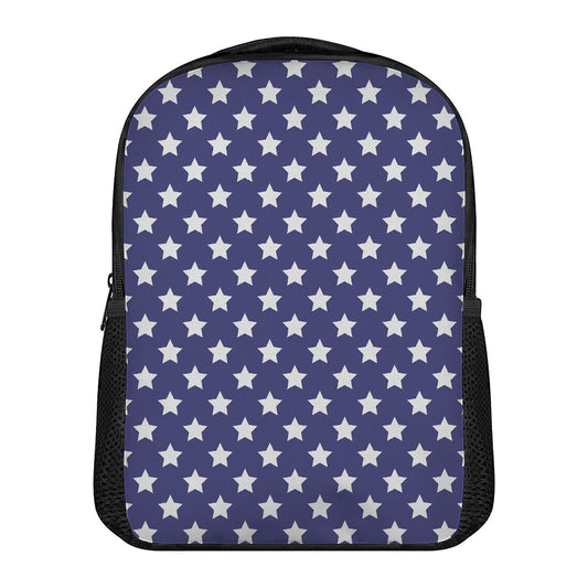 Blue And White USA Star Pattern Print Casual Backpack