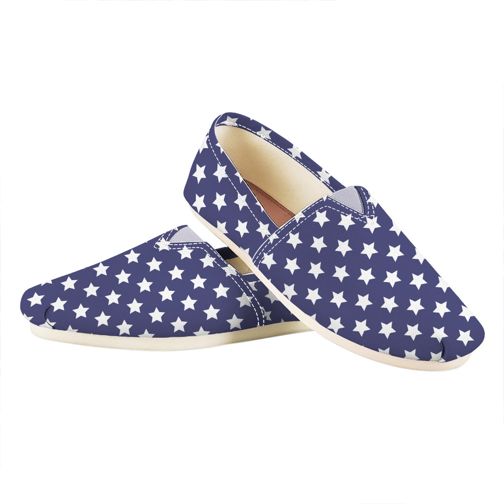 Blue And White USA Star Pattern Print Casual Shoes