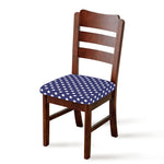 Blue And White USA Star Pattern Print Chair Cushion Cover