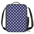 Blue And White USA Star Pattern Print Crossbody Lunch Bag