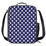 Blue And White USA Star Pattern Print Crossbody Lunch Bag