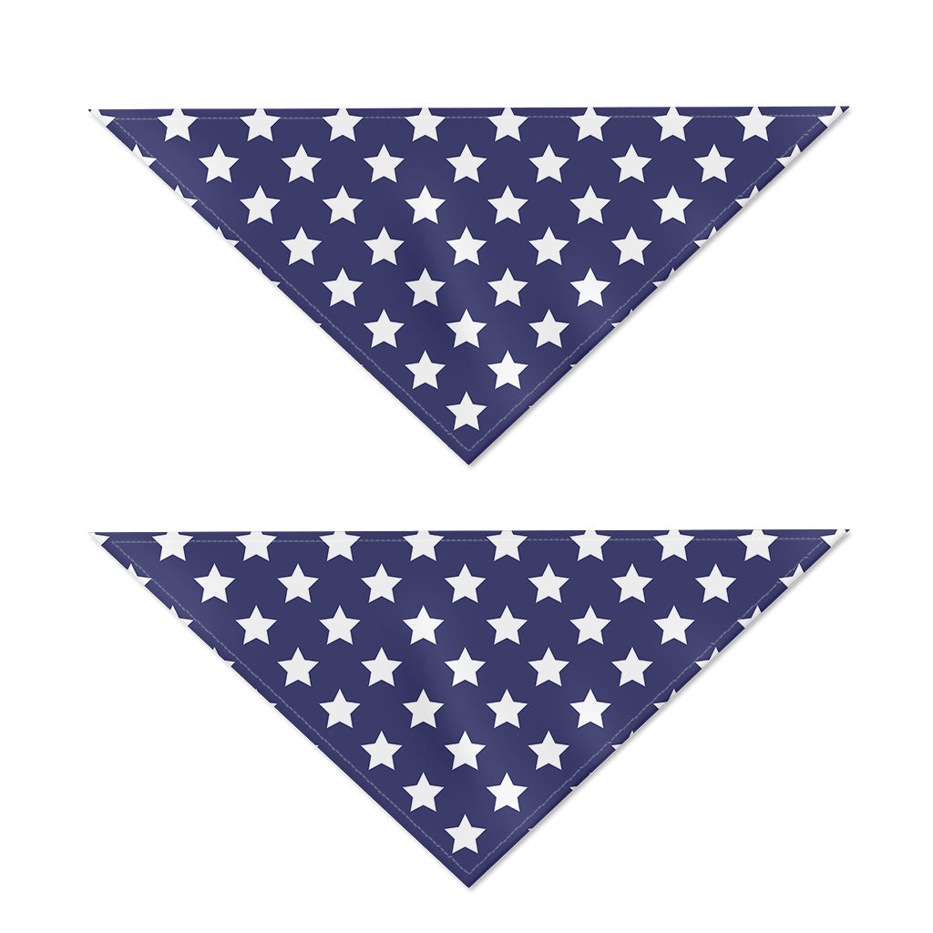 Blue And White USA Star Pattern Print Dog Bandana