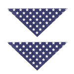 Blue And White USA Star Pattern Print Dog Bandana