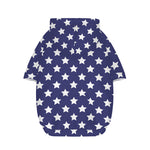 Blue And White USA Star Pattern Print Dog Zip Up Hoodie