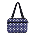 Blue And White USA Star Pattern Print Double Strap Bible Bag