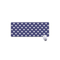 Blue And White USA Star Pattern Print Extended Mouse Pad
