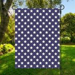 Blue And White USA Star Pattern Print Garden Flag