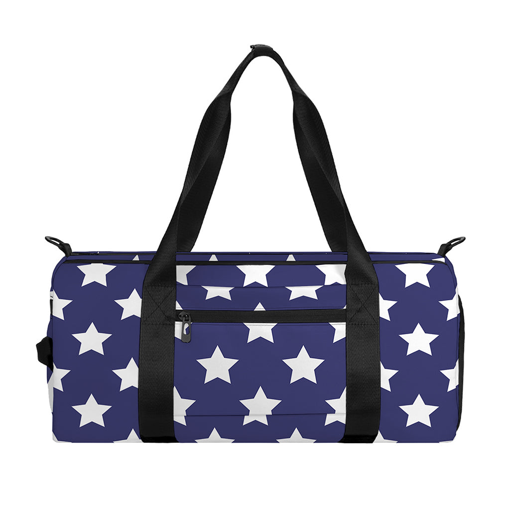 Blue And White USA Star Pattern Print Gym Bag
