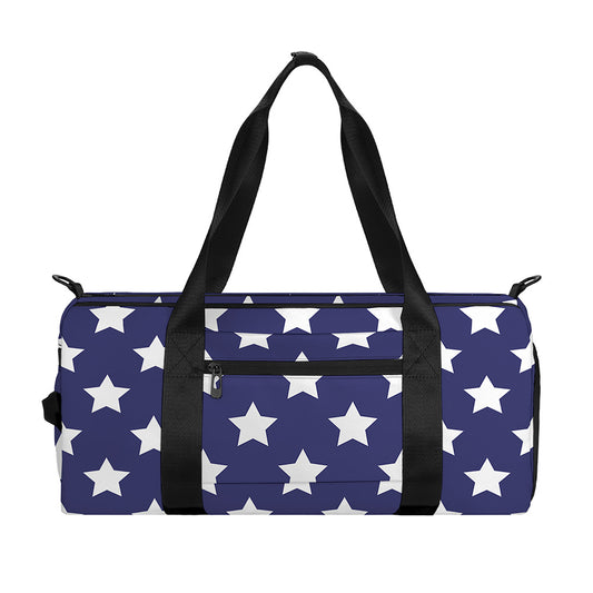 Blue And White USA Star Pattern Print Gym Bag
