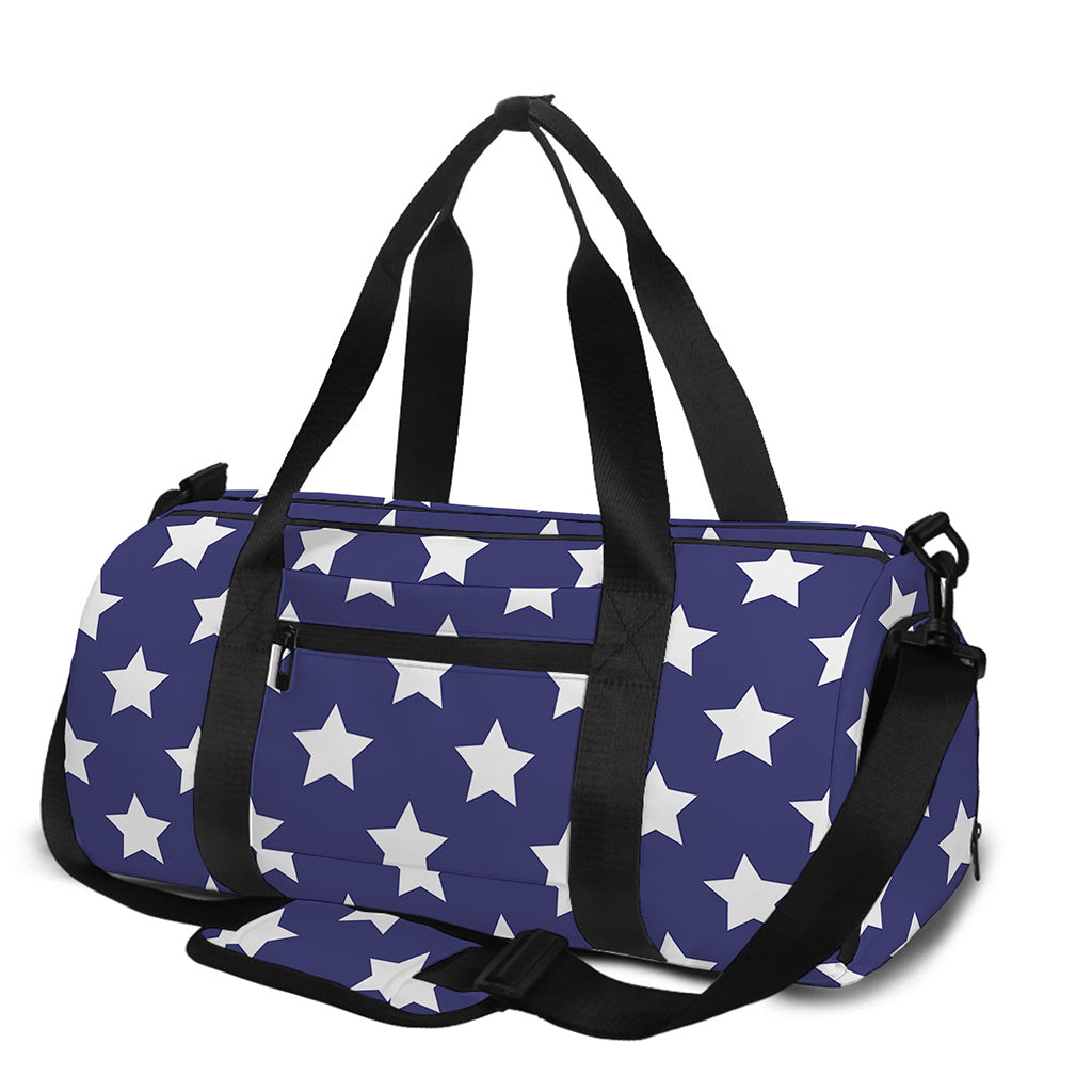 Blue And White USA Star Pattern Print Gym Bag