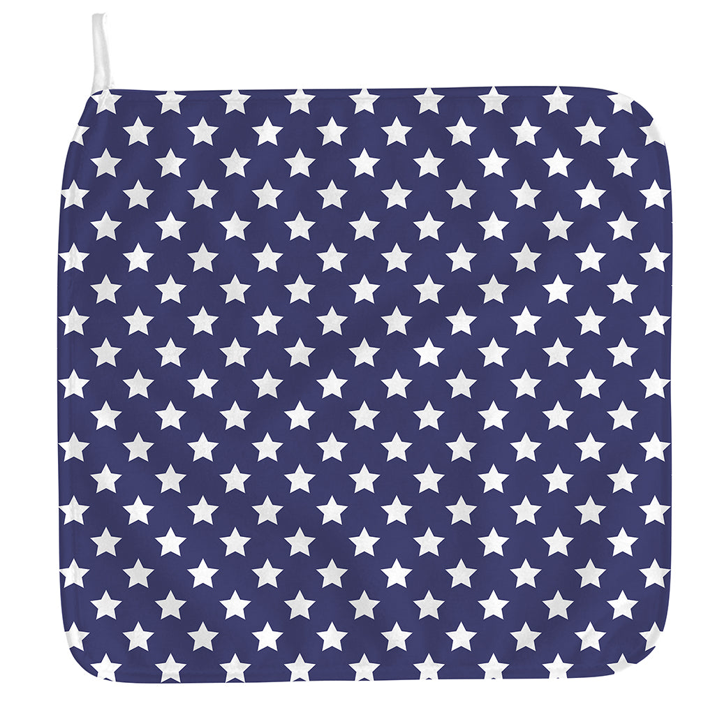 Blue And White USA Star Pattern Print Hand Towel