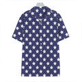 Blue And White USA Star Pattern Print Hawaiian Shirt