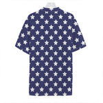 Blue And White USA Star Pattern Print Hawaiian Shirt