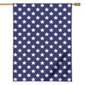 Blue And White USA Star Pattern Print House Flag