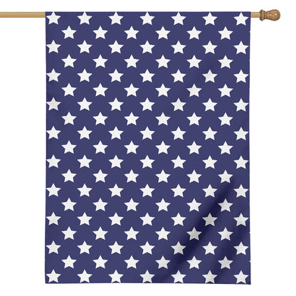 Blue And White USA Star Pattern Print House Flag