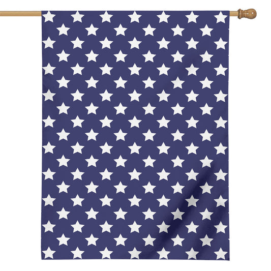Blue And White USA Star Pattern Print House Flag
