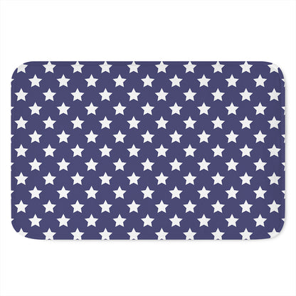 Blue And White USA Star Pattern Print Indoor Door Mat
