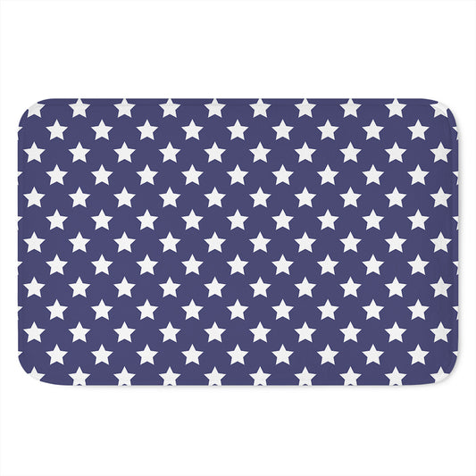 Blue And White USA Star Pattern Print Indoor Door Mat