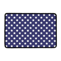 Blue And White USA Star Pattern Print Kitchen Mat