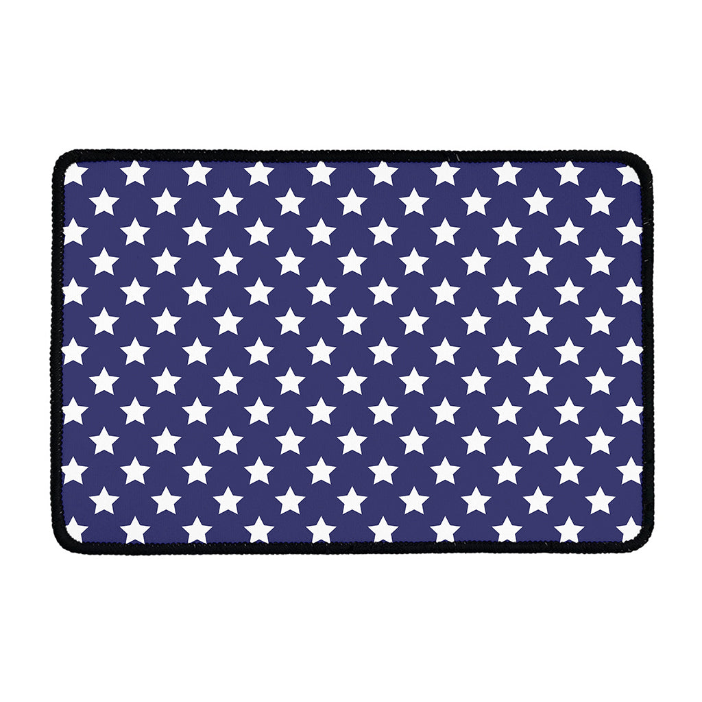 Blue And White USA Star Pattern Print Kitchen Mat