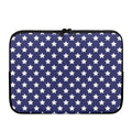 Blue And White USA Star Pattern Print Laptop Sleeve