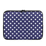 Blue And White USA Star Pattern Print Laptop Sleeve
