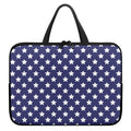 Blue And White USA Star Pattern Print Laptop Sleeve With Handle