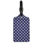 Blue And White USA Star Pattern Print Luggage Tag