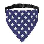 Blue And White USA Star Pattern Print Over The Collar Dog Bandana