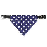 Blue And White USA Star Pattern Print Over The Collar Dog Bandana