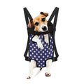 Blue And White USA Star Pattern Print Pet Carrier Backpack