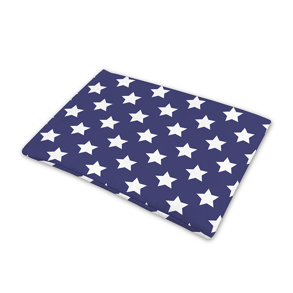 Blue And White USA Star Pattern Print Pet Cooling Mat Cover