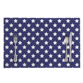 Blue And White USA Star Pattern Print Placemat