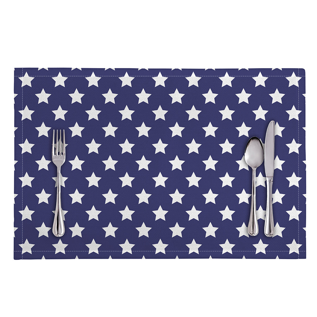 Blue And White USA Star Pattern Print Placemat