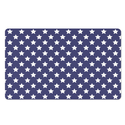Blue And White USA Star Pattern Print Polyester Doormat