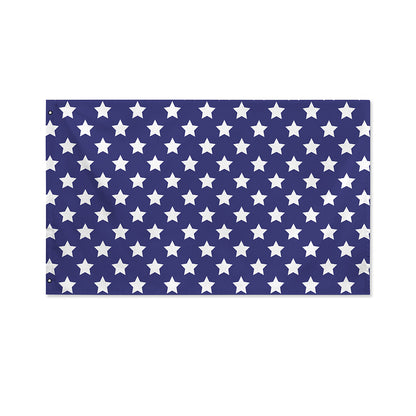 Blue And White USA Star Pattern Print Polyester Flag