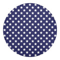 Blue And White USA Star Pattern Print Round Blanket