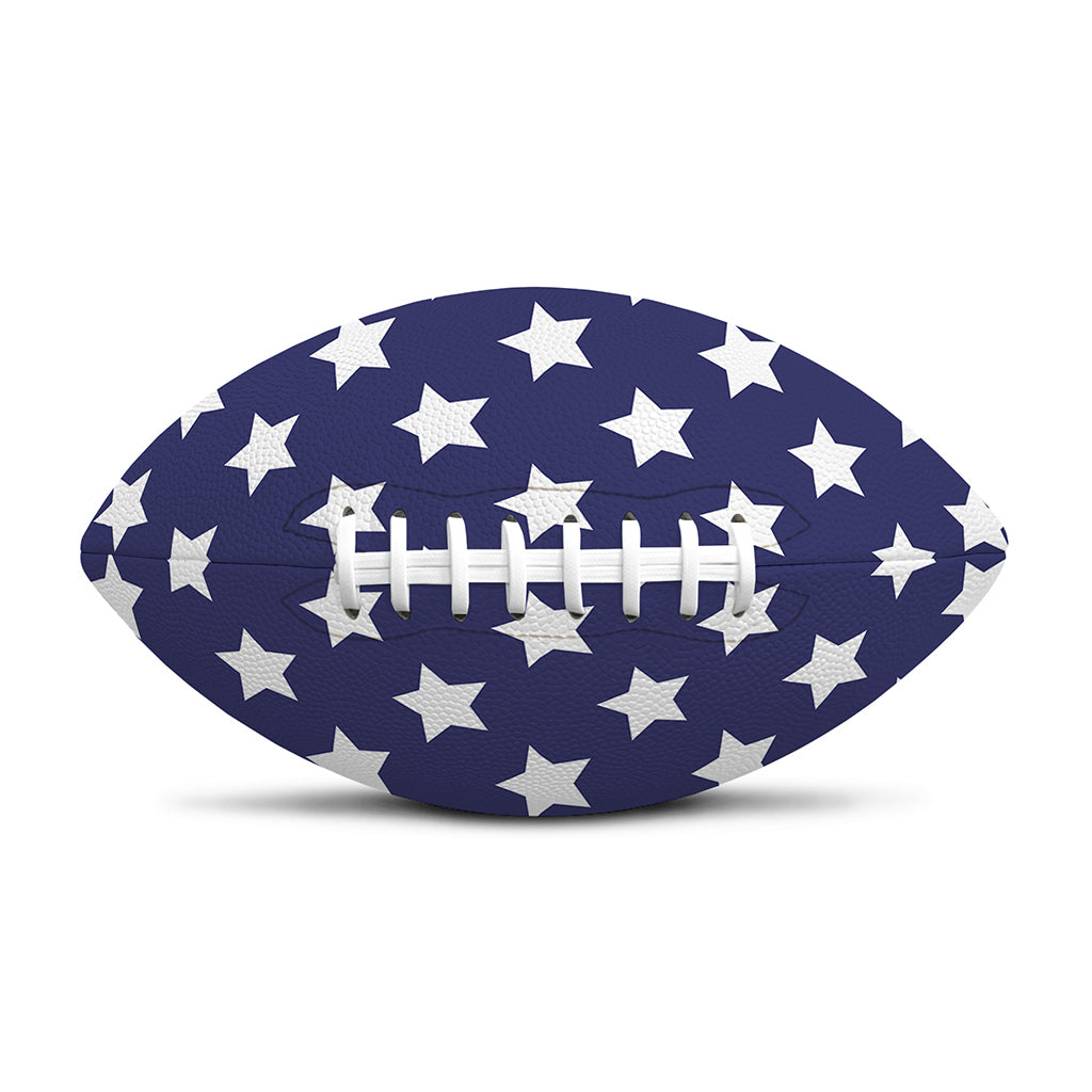 Blue And White USA Star Pattern Print Rugby Ball