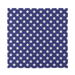 Blue And White USA Star Pattern Print Silk Bandana