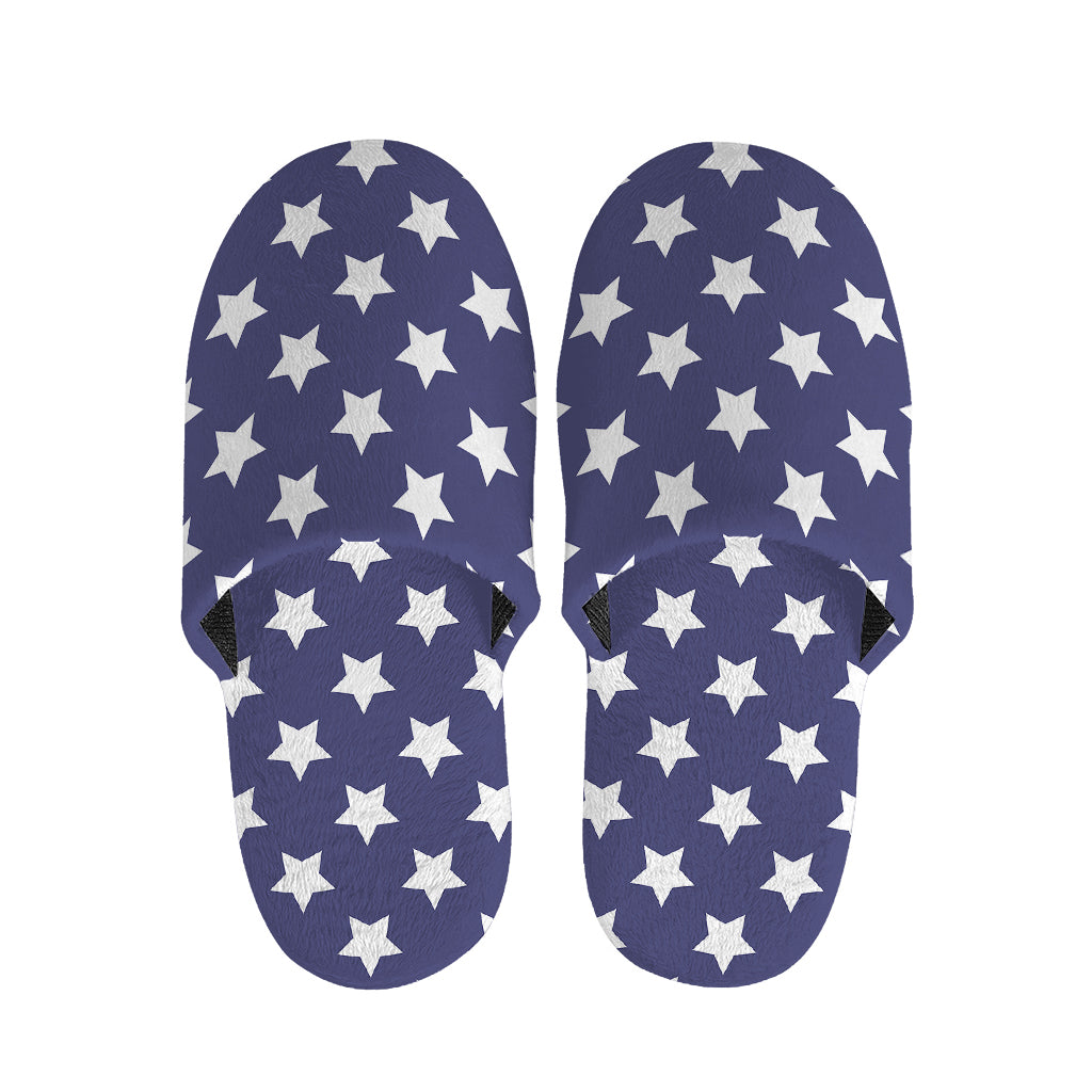 Blue And White USA Star Pattern Print Slippers