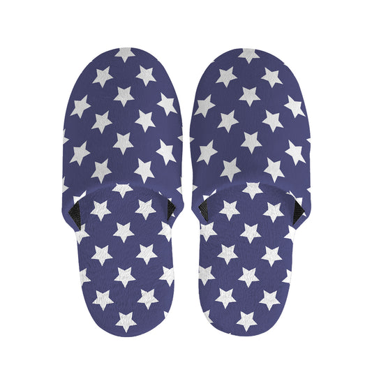 Blue And White USA Star Pattern Print Slippers