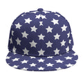 Blue And White USA Star Pattern Print Snapback Cap