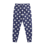Blue And White USA Star Pattern Print Sweatpants
