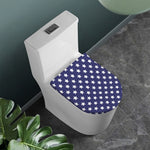 Blue And White USA Star Pattern Print Toilet Lid Cover