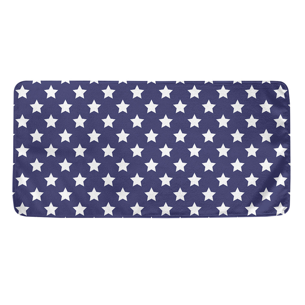 Blue And White USA Star Pattern Print Towel