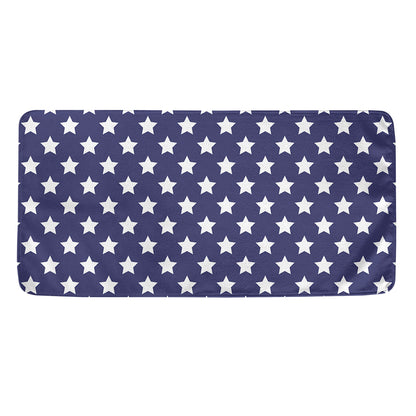 Blue And White USA Star Pattern Print Towel