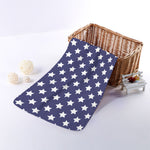 Blue And White USA Star Pattern Print Towel