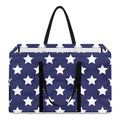 Blue And White USA Star Pattern Print Utility Tote Bag