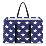 Blue And White USA Star Pattern Print Utility Tote Bag